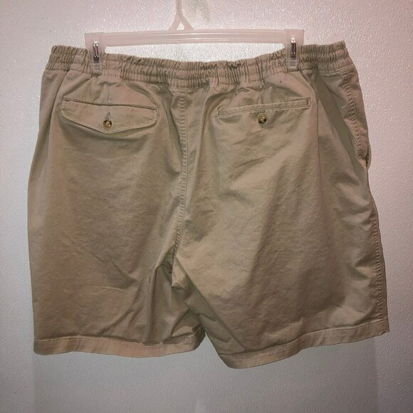 Polo Ralph Lauren Mens XLT Tall Beige Stretch Classic Fit Elastic Waist Shorts - Picture 8 of 12